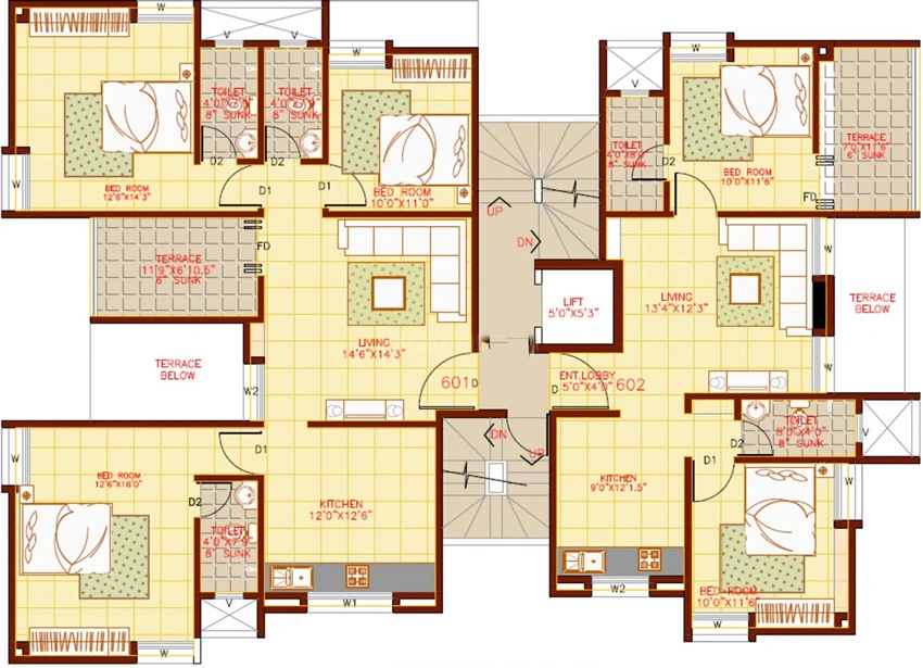 Floor Plan of Ravetkar Om Brahma in Kothrud, Pune - Image 334080