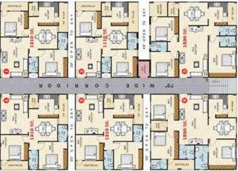 Floor Plan of Umas Infinite Heights in Nizampet, Hyderabad - Image 232804