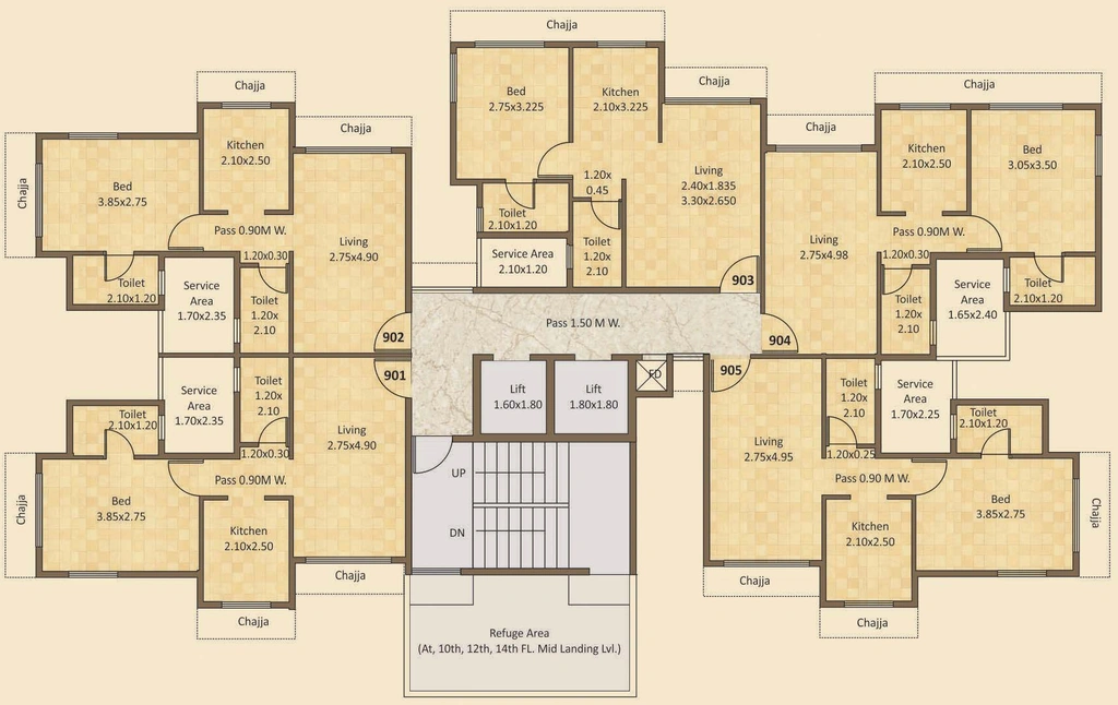 Floor Plan of Haware Grand Edifice in Malad East, Mumbai - Image 344532