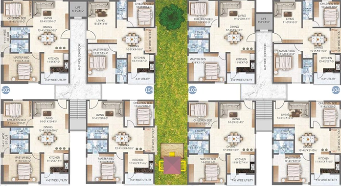 Floor Plan of Rishis Sai Spoorthy Avenue in Gajulramaram, Hyderabad - Image 231628