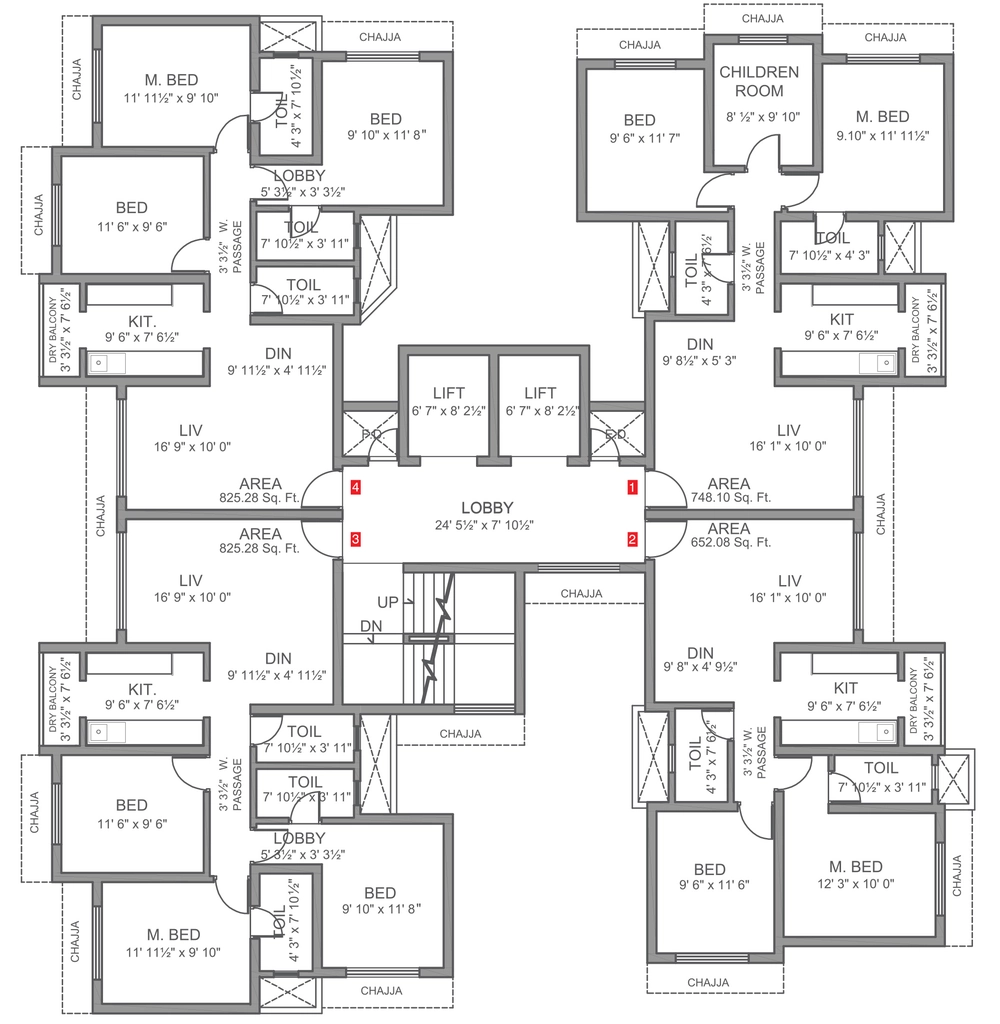 Floor Plan of NL Himalaya in Dahisar East, Mumbai - Image 329118