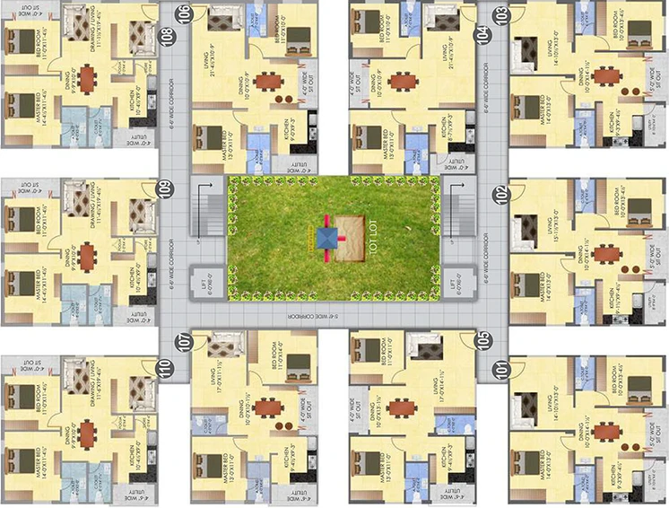 Floor Plan of Rishis Sai Balaji Classic in Gajulramaram, Hyderabad - Image 231609