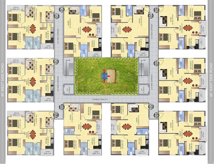 Master Plan of Rishis Sai Balaji Classic in Gajulramaram, Hyderabad - Image 231608