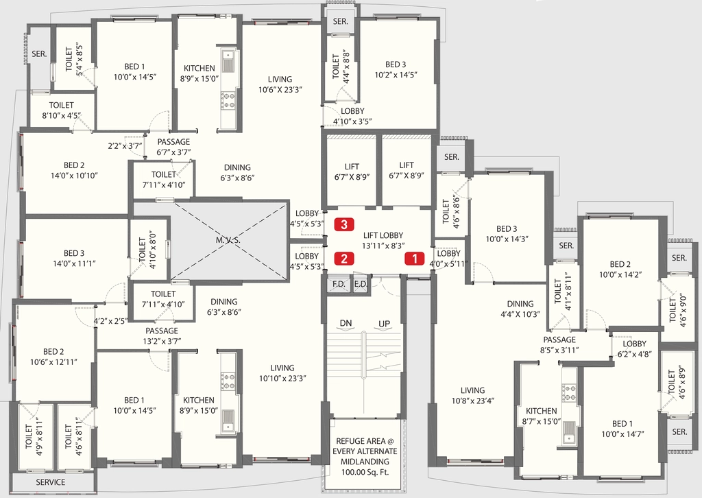 Floor Plan of NL Taksasila in Kandivali West, Mumbai - Image 329127