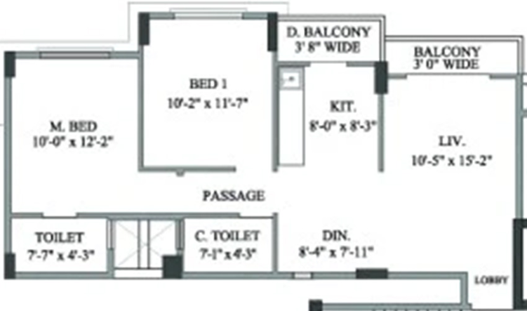 2 BHK Flat in NL Gardens in Atladara, Vadodara - Image 850091