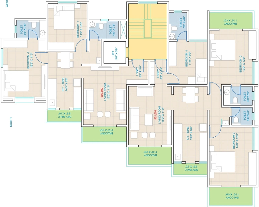 Floor Plan of Swojas Nakshatra in Erandwane, Pune - Image 336785