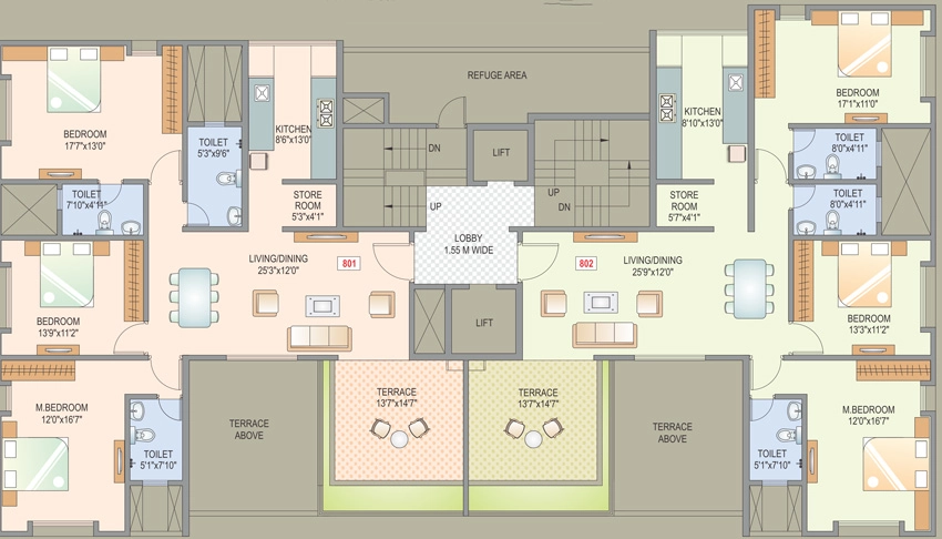 Floor Plan of Swojas Aavishkar in Erandwane, Pune - Image 336852
