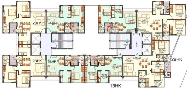 Floor Plan of HPA Basil Residency in Chembur West, Mumbai - Image 121010