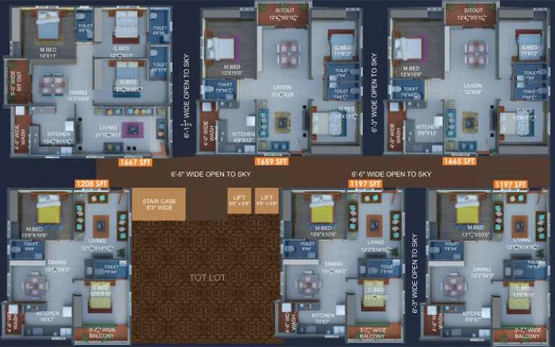 Floor Plan of Rudhra Dhivi in Pragathi Nagar, Hyderabad - Image 232547