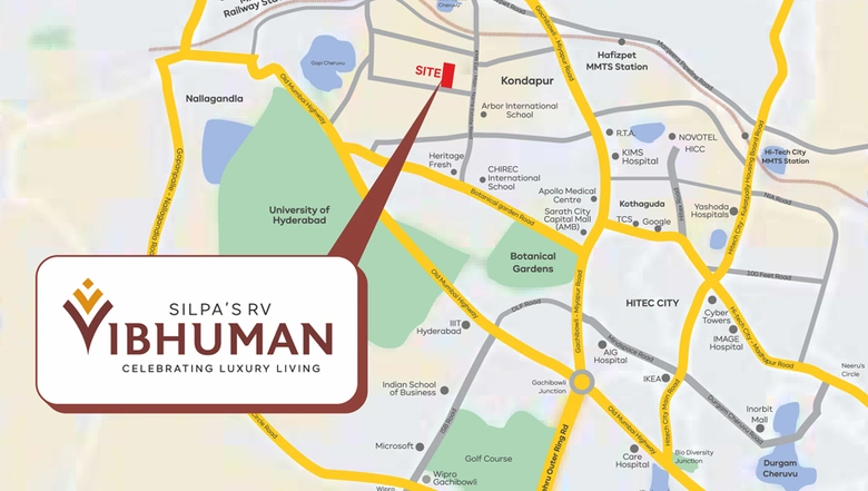 Location of RV Manyatha in Chandanagar, Hyderabad - Image 249386