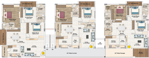 Floor Plan of Saanvi Aastha in Narsingi, Hyderabad - Image 248361