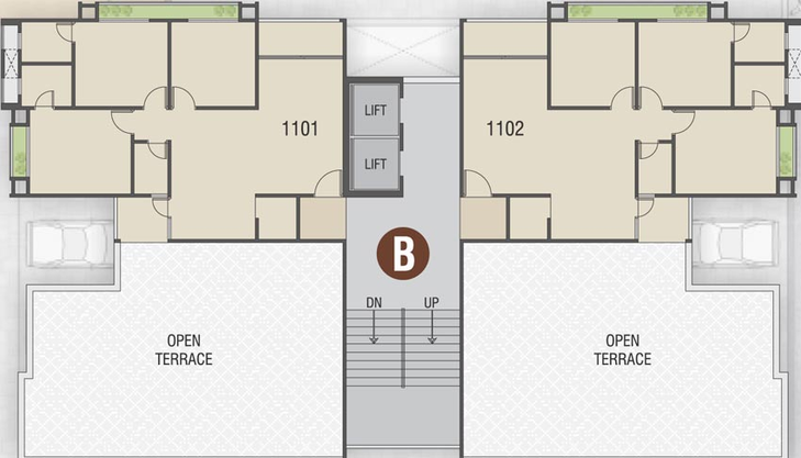 Floor Plan of Neelkanth Signature Celestia in Chandkheda, Ahmedabad - Image 129363