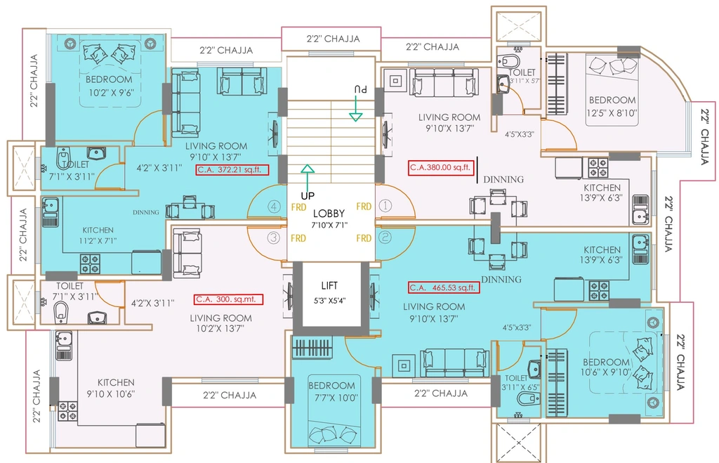 Floor Plan of Kings Pride in Govandi East, Mumbai - Image 120844