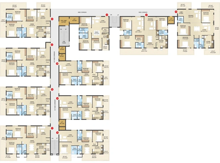 Floor Plan of TNR Phool Deep Greens in Uppal, Hyderabad - Image 248669