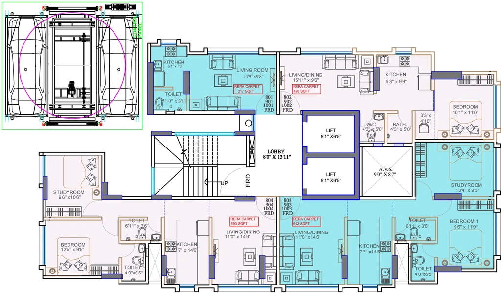 Floor Plan of Kings Paradise in Chembur East, Mumbai - Image 121017