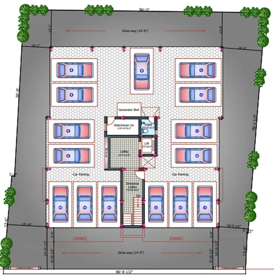 Master Plan of Pushkar Gettu Apartments in Kilpauk, Chennai - Image 225581