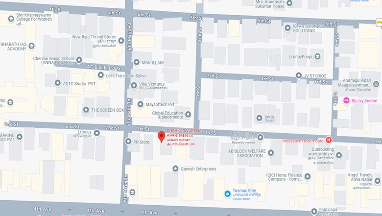 Location of Pushkar Varsha in Anna Nagar, Chennai - Image 225593