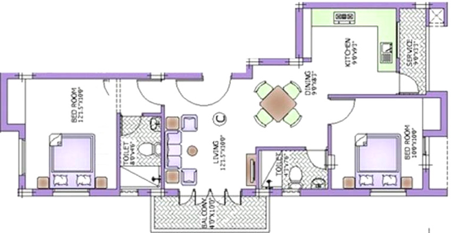 2 BHK Flat in Pushkar Silver Stones in Korattur, Chennai - Image 833936