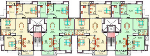 Floor Plan of Pushkar The Royal Court in Anna Nagar, Chennai - Image 225551