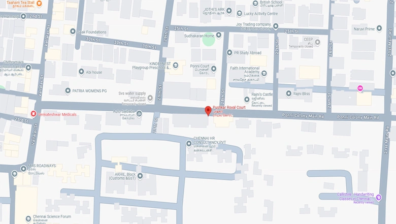 Location of Pushkar The Royal Court in Anna Nagar, Chennai - Image 225550