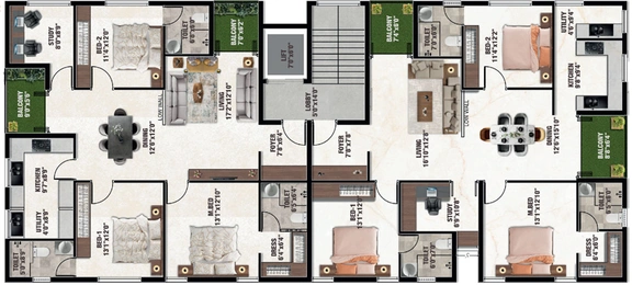Floor Plan of Swathi Ram Ghar in Nandanam, Chennai - Image 244433