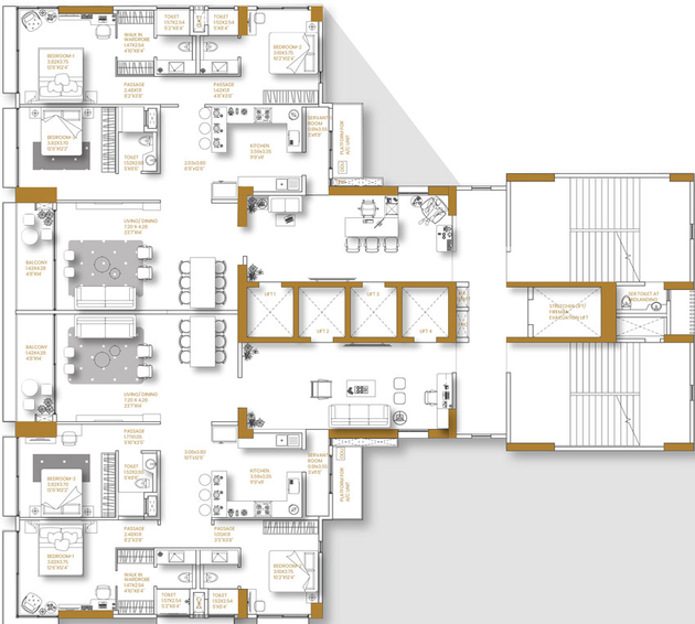Floor Plan of Urbania 140 Shivaji Park in Dadar West, Mumbai - Image 32852