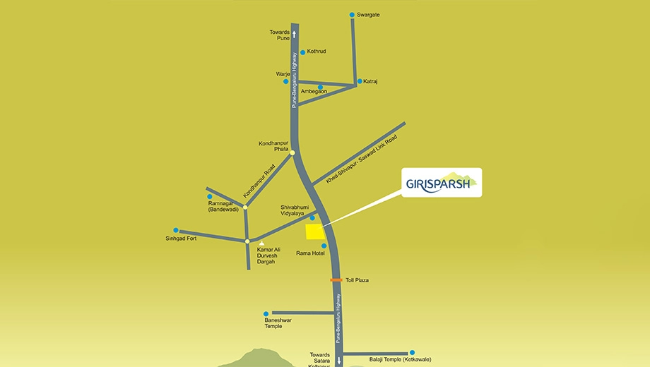 Location of Ranade Girisparsh in Khed Shivapur, Pune - Image 346904