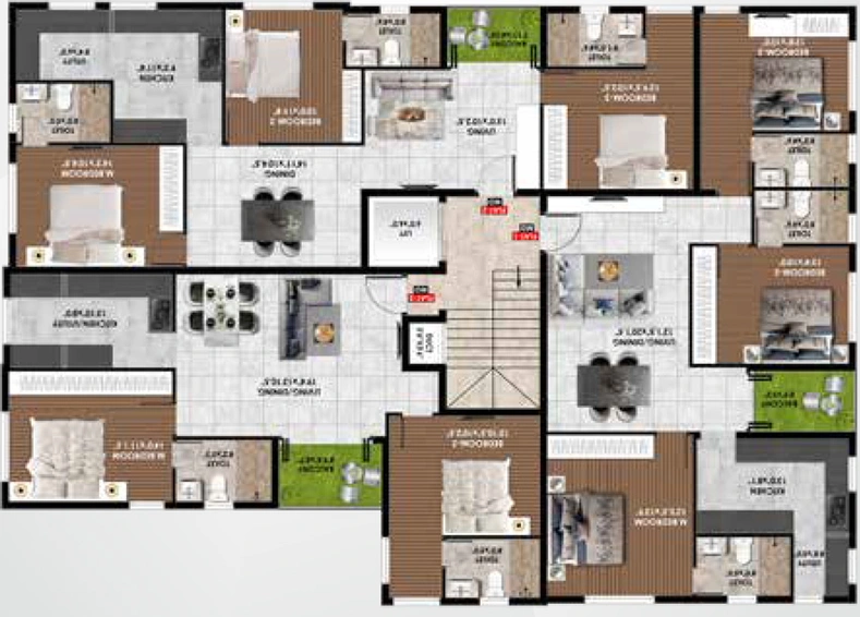 Floor Plan of Swathi Abhirami in Mylapore, Chennai - Image 244600
