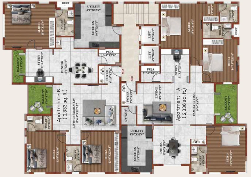 Floor Plan of Swathi Janani in Saidapet, Chennai - Image 244623