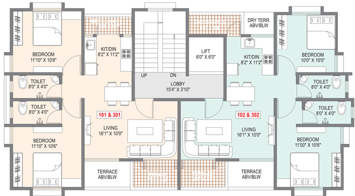 Floor Plan of Akruti Samruddhi in Pimple Nilakh, Pune - Image 121220