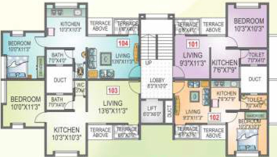 Floor Plan of Prathmesh Sai Niranjan in Pimple Nilakh, Pune - Image 121226