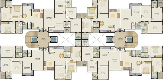 Floor Plan of Green City in Bhestan, Surat - Image 249043