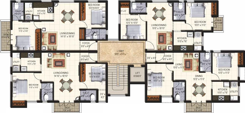 Floor Plan of Stellar Orion in Manapakkam, Chennai - Image 337625