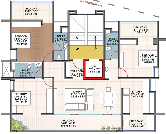 Floor Plan of Nest Vaibhavi in Deccan Gymkhana, Pune - Image 120896