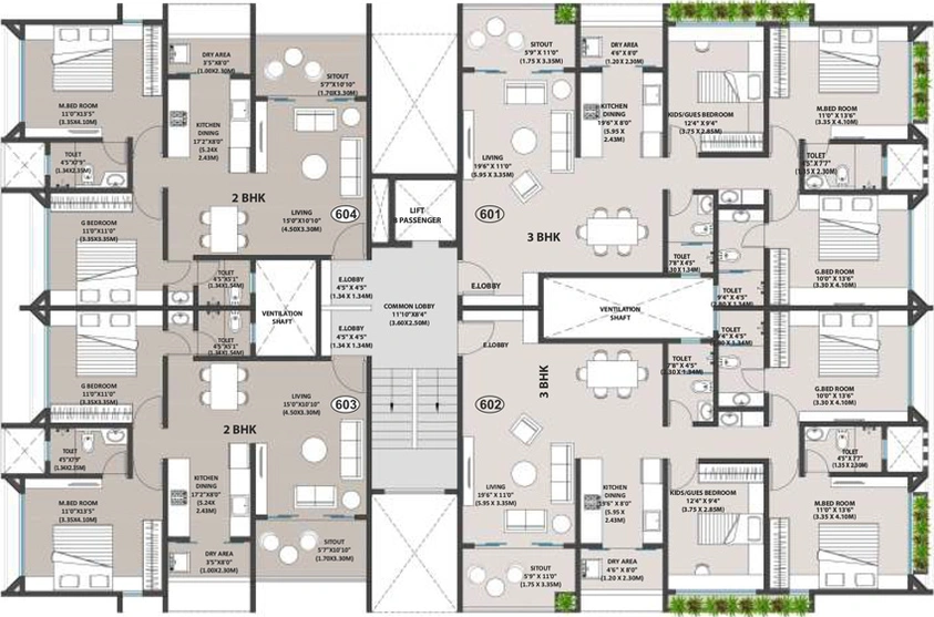 Floor Plan of Vriddhi Nu Era in Kothrud, Pune - Image 121416