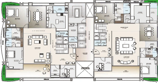 Floor Plan of Rajhans Cosmic in Vesu, Surat - Image 249783