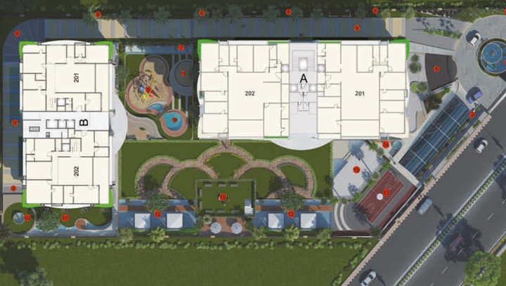 Master Plan of Rajhans Cosmic in Vesu, Surat - Image 249782