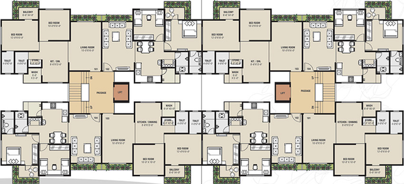 Floor Plan of Rajhans Apple in Palanpur, Surat - Image 249770
