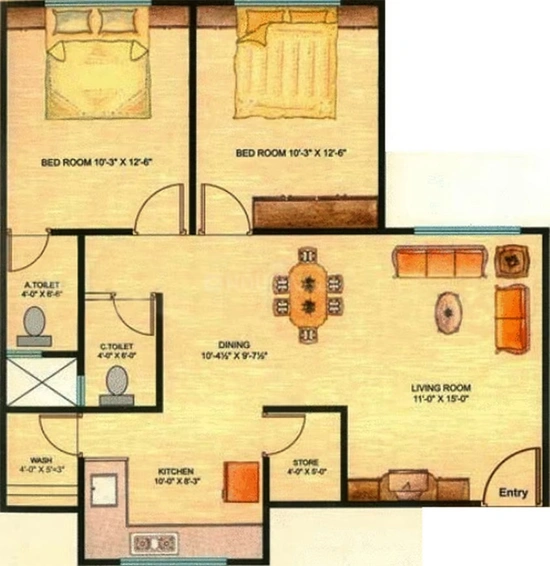 2 BHK Flat in Rajhans Wings in Palanpur, Surat - Image 846375
