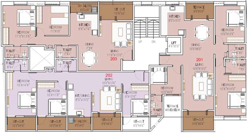 Floor Plan of Badhekar Swami Samarth in Erandwane, Pune - Image 347998
