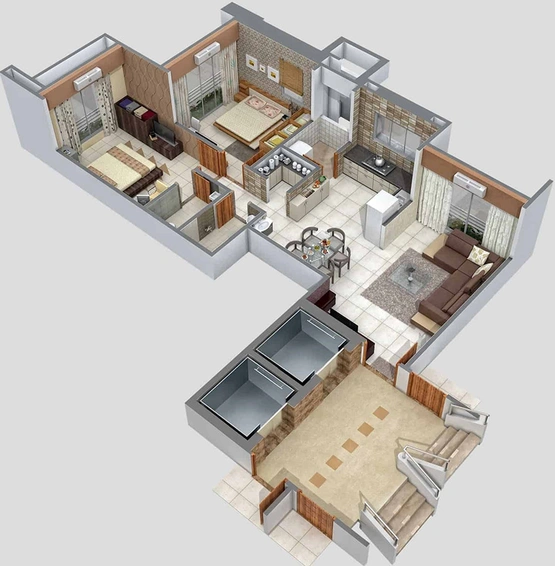 2 BHK Flat in Santvan Crystal Heights in Palanpur, Surat - Image 846903