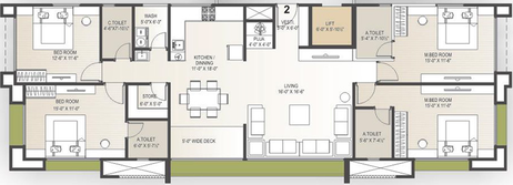 4 BHK Flat in Vaishnodevi Lifestyle in Pal, Surat - Image 846736
