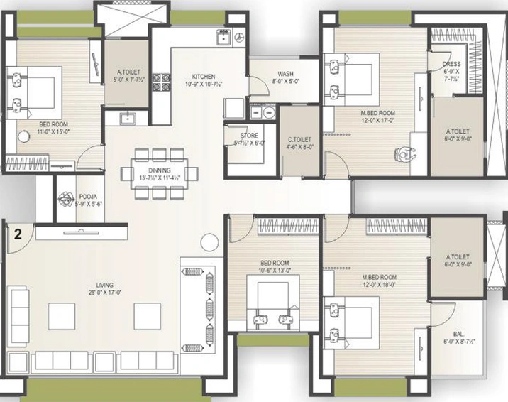 4 BHK Flat in Vaishnodevi Lifestyle in Pal, Surat - Image 846738
