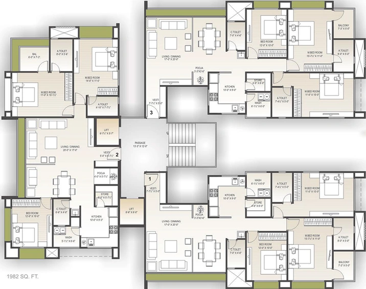 Floor Plan of Vaishnodevi Lifestyle in Pal, Surat - Image 253576