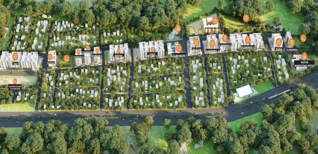 Master Plan of Doyen Ascent Flamingo B in Serilingampally, Hyderabad - Image 314347