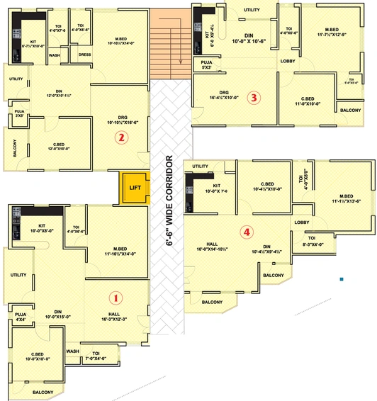 Floor Plan of Vasavi Elite in Kapra, Hyderabad - Image 248712