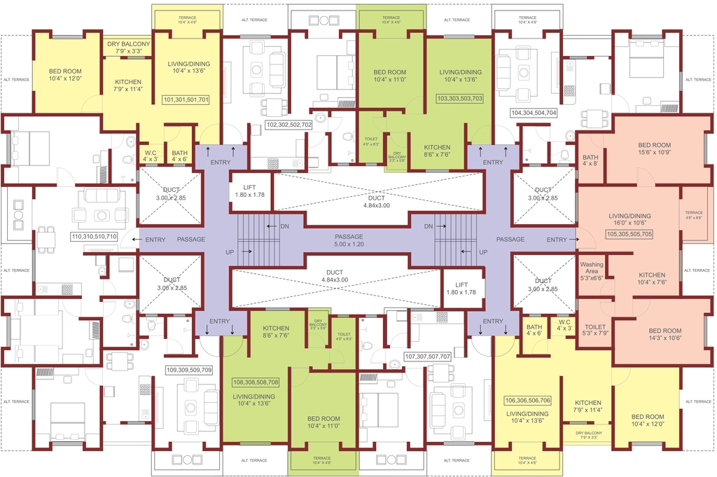 Floor Plan of NG Rathi Madhupushpa in Pirangut, Pune - Image 348208