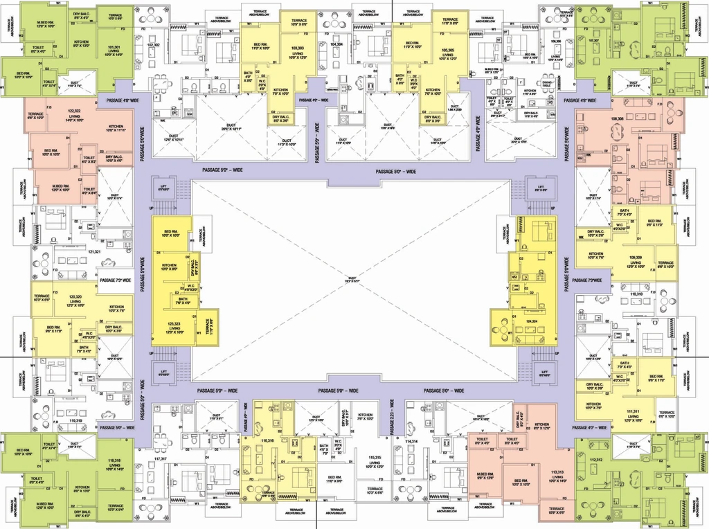 Floor Plan of NG Rathi Blossom in Wagholi, Pune - Image 348216