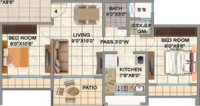 2 BHK Flat in Shree Kailash Homes in Kalyan West, Thane - Image 846260