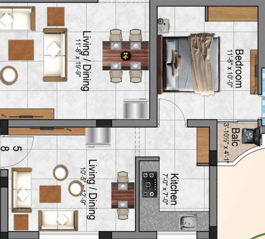 1 BHK Flat in Kaaviya Garden Partha Enclave in Kattupakkam, Chennai - Image 879186